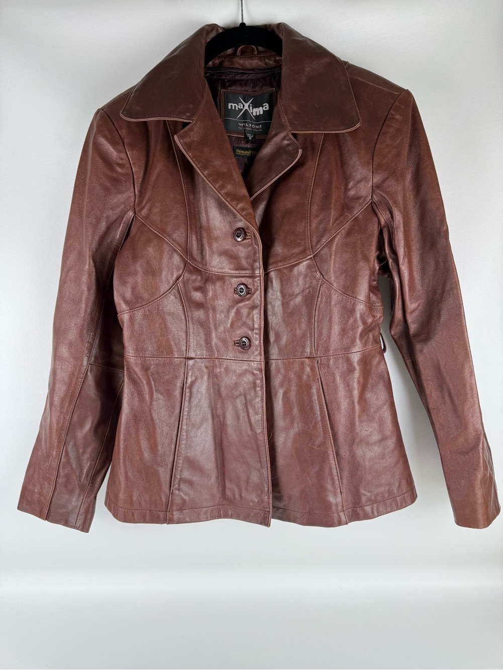 VINTAGE WILSONS LEATHER MAXIMA Brown Thinsulate Insulated Jacket